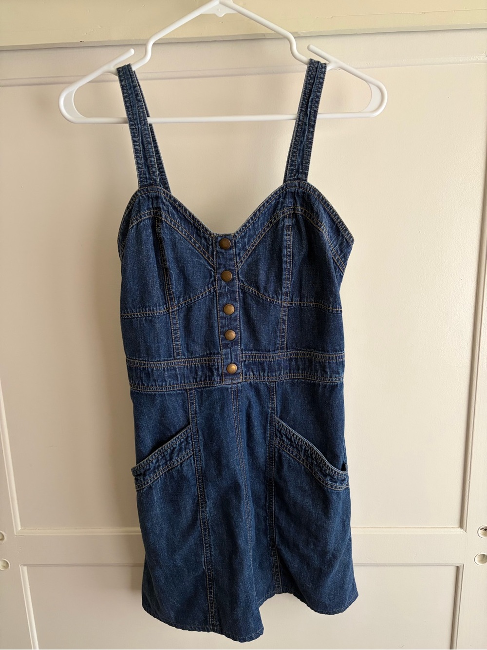 Denim Mini Dress (100% cotton)